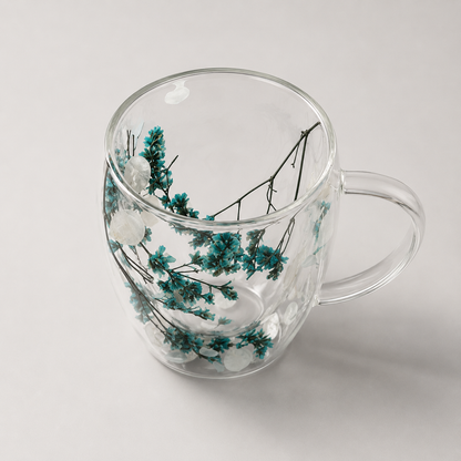 Doppelwandige Glastasse Botanical Bloom